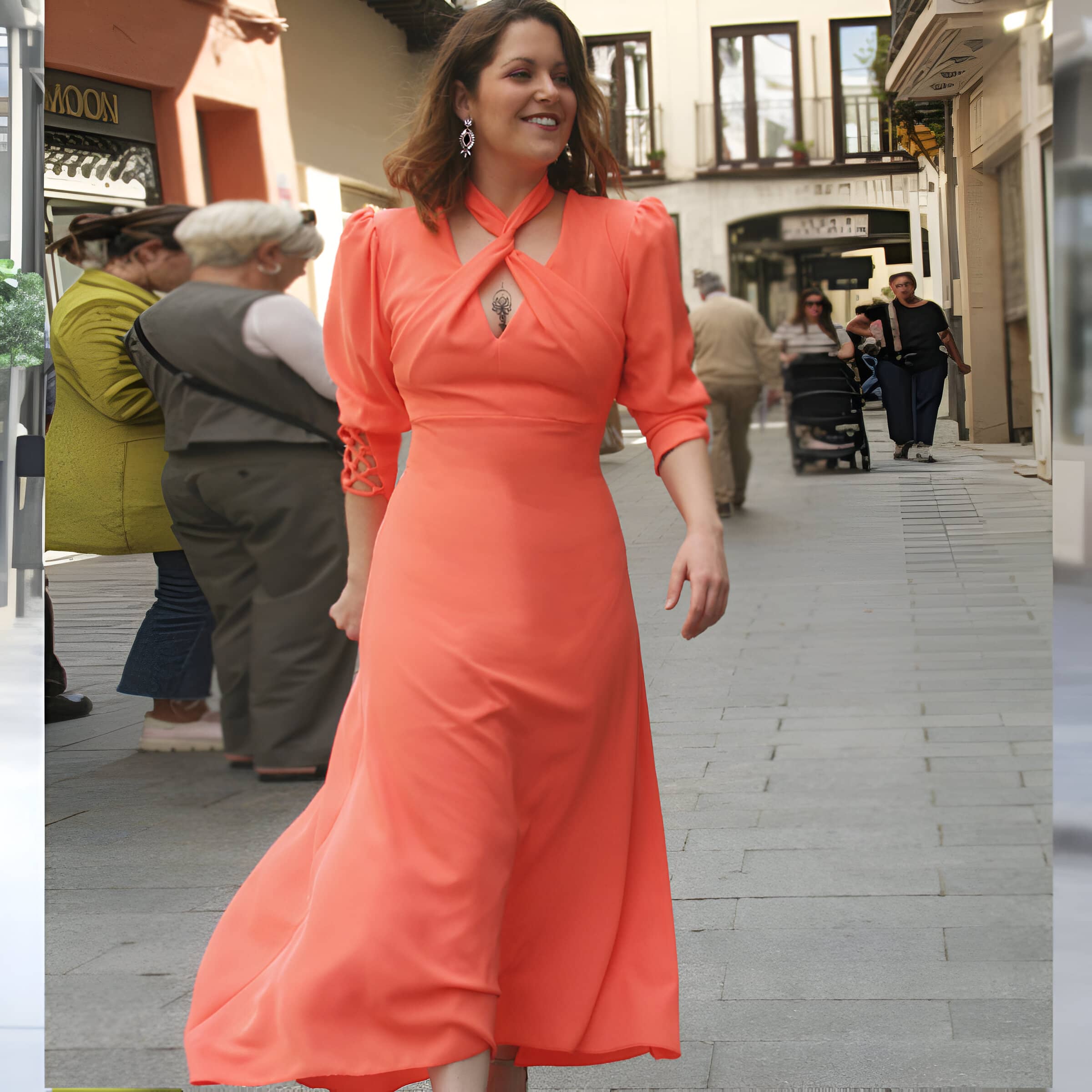 Vestido Amaia Naranja